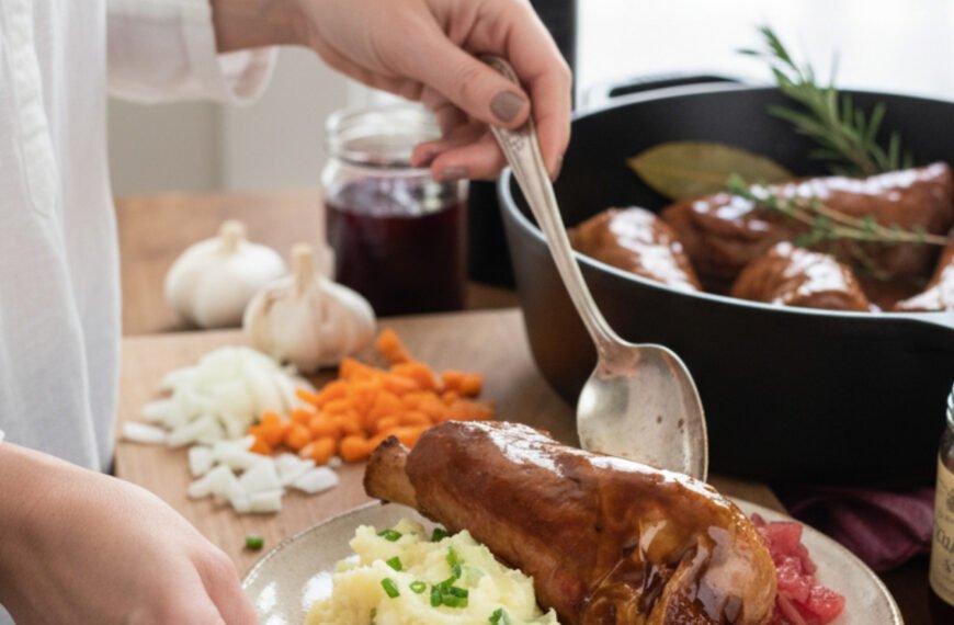 Wine-Braised Lamb Shanks with Fresh Herbs