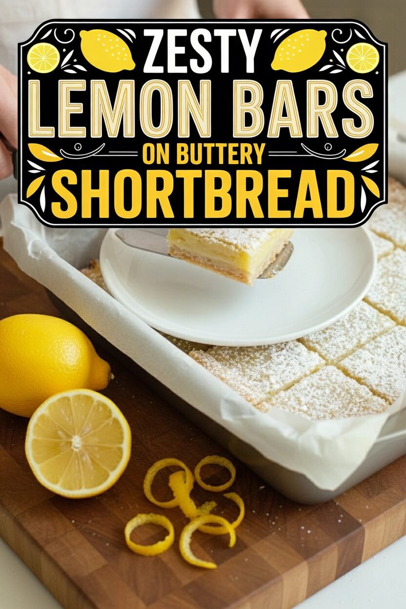 Zesty Lemon Bars on Buttery Shortbread