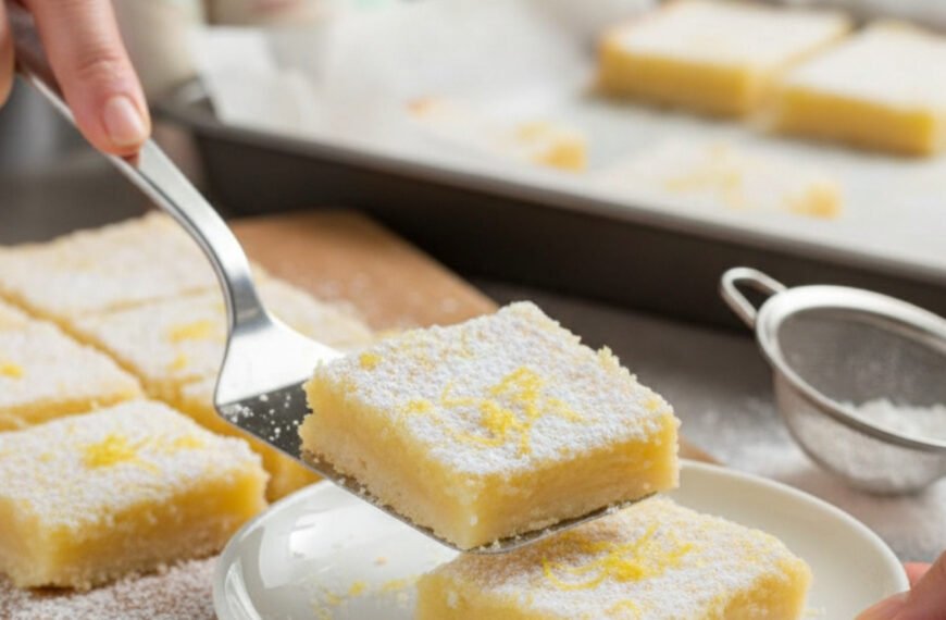 Zesty Lemon Bars on Buttery Shortbread