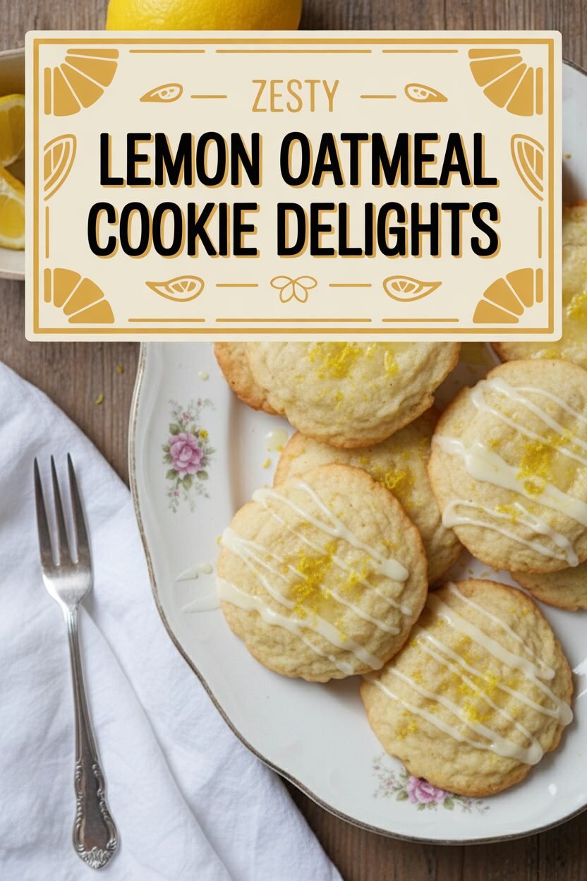 Zesty Lemon Oatmeal Cookie Delights