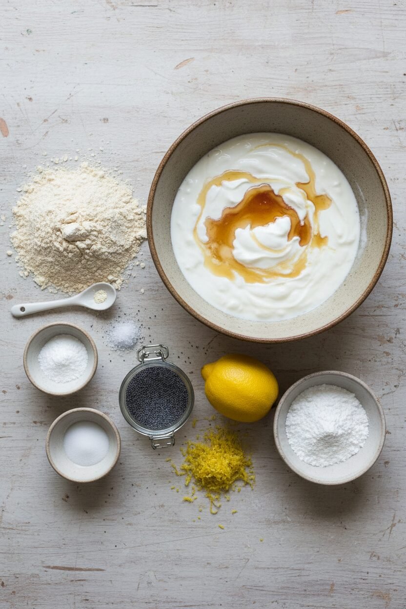 Zesty Lemon Poppy Seed Yogurt Muffins