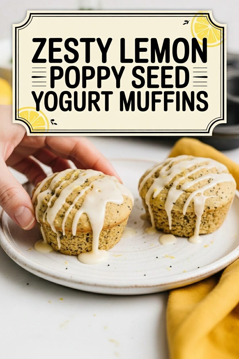 Zesty Lemon Poppy Seed Yogurt Muffins