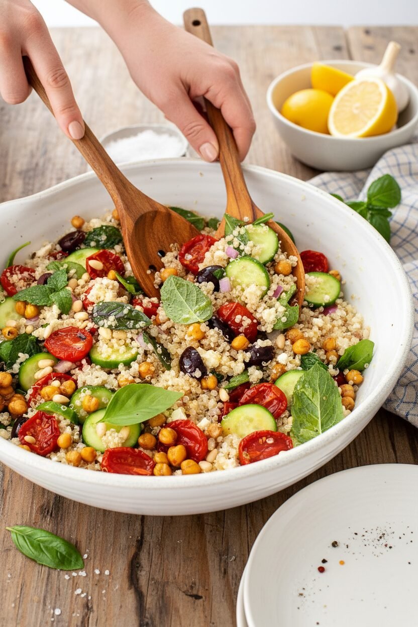 Zesty Lemon Quinoa Salad with Feta