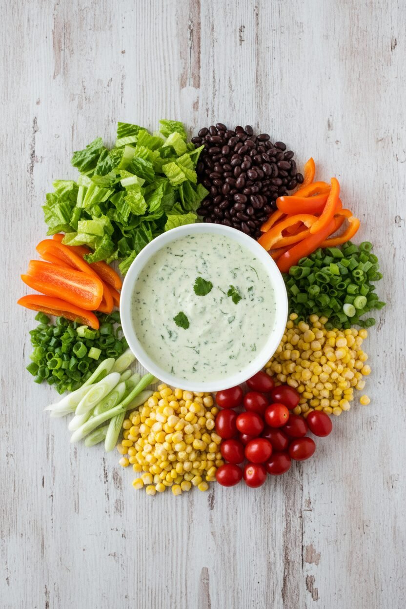 Zesty Southwest Salad with Lime Dressing