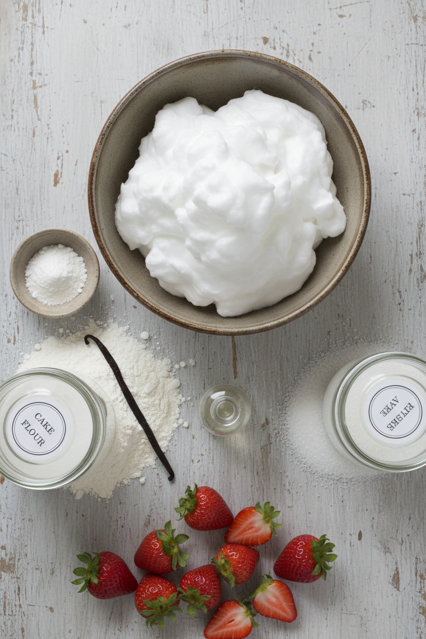 A Bakers Guide to Angel Food Cupcakes with Bourbon Strawberry Sauce