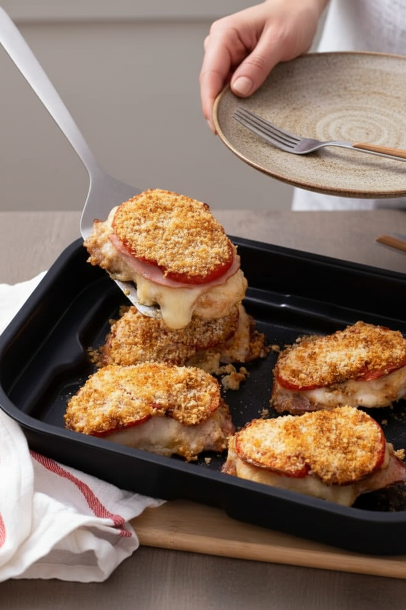 Air Fryer Ham and Cheese Stuffed Chicken