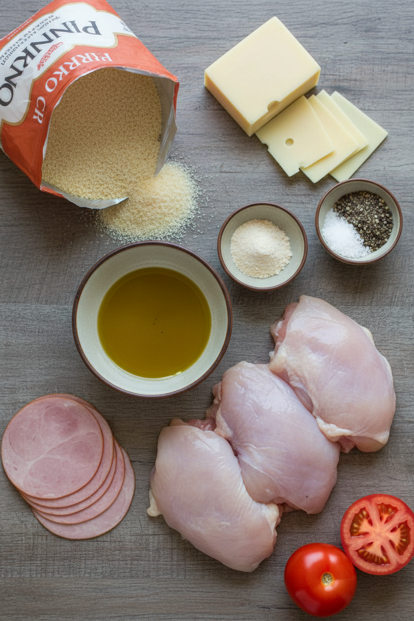 Air Fryer Ham and Cheese Stuffed Chicken