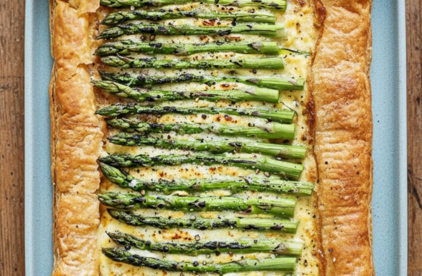 Asparagus and Cheese Puff Pastry Tart