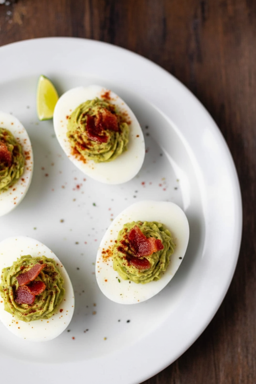 Avocado Bacon Stuffed Eggs