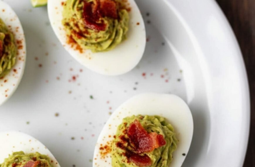 Avocado Bacon Stuffed Eggs