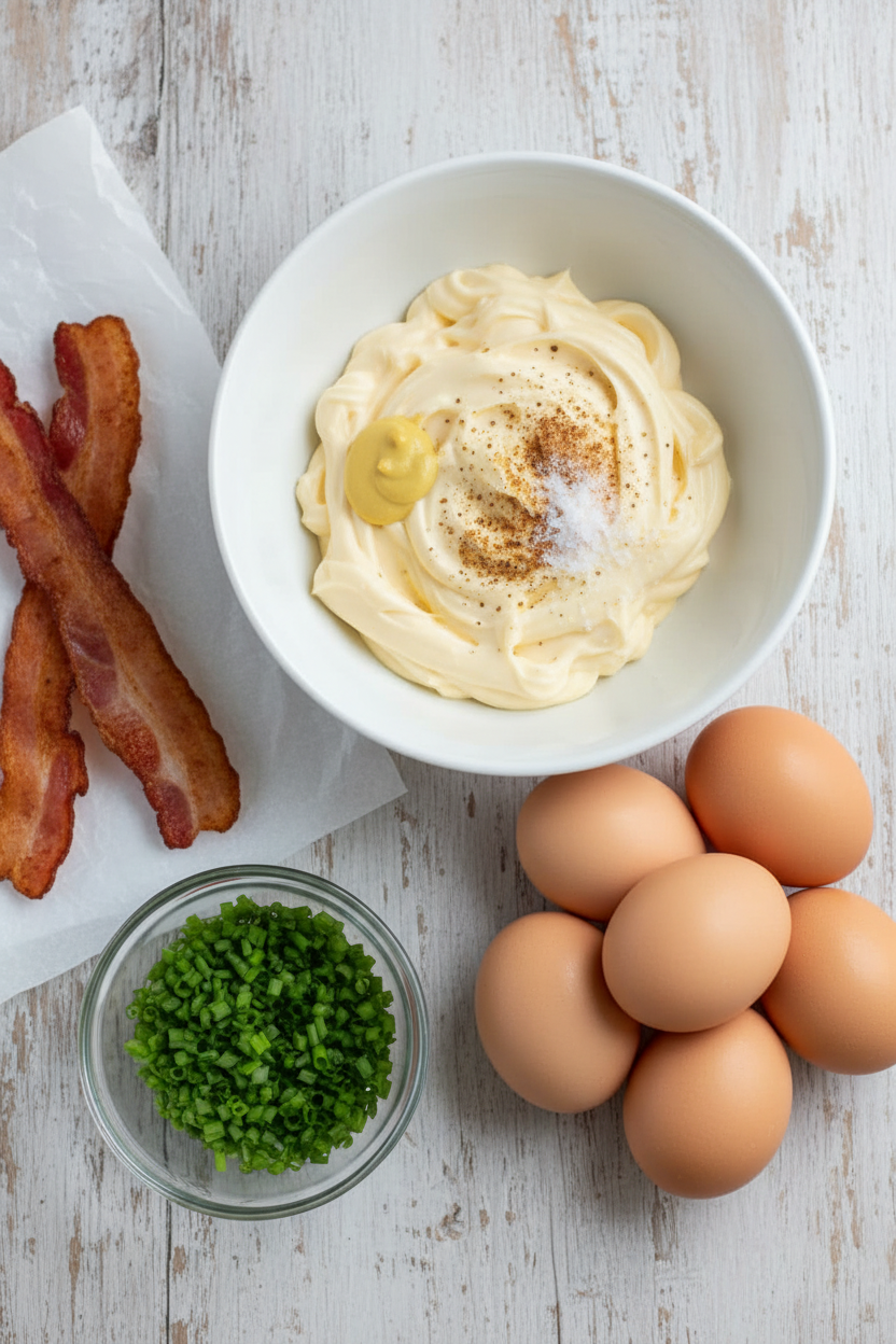 Bacon Chive Deviled Eggs
