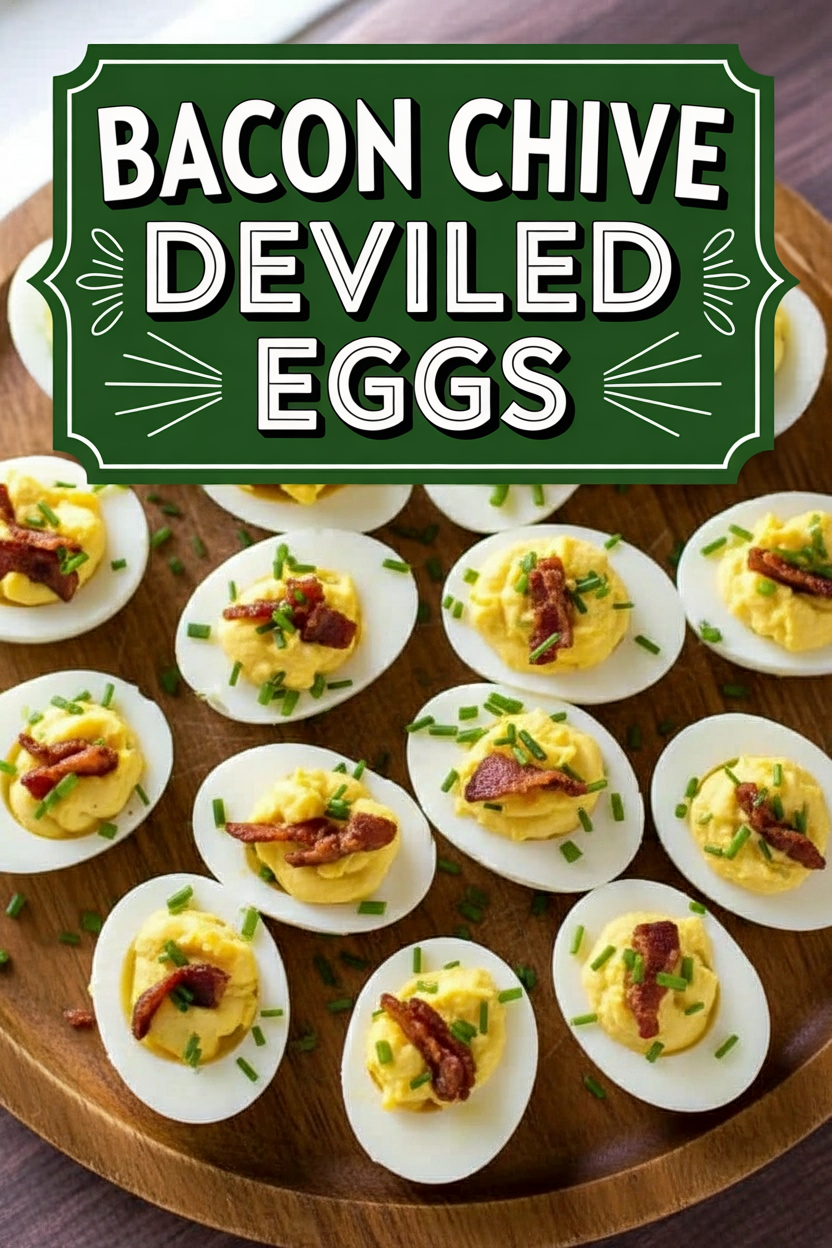 Bacon Chive Deviled Eggs