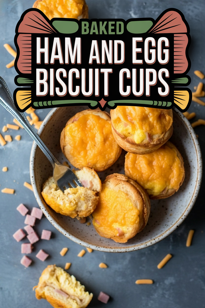Baked Ham and Egg Biscuit Cups