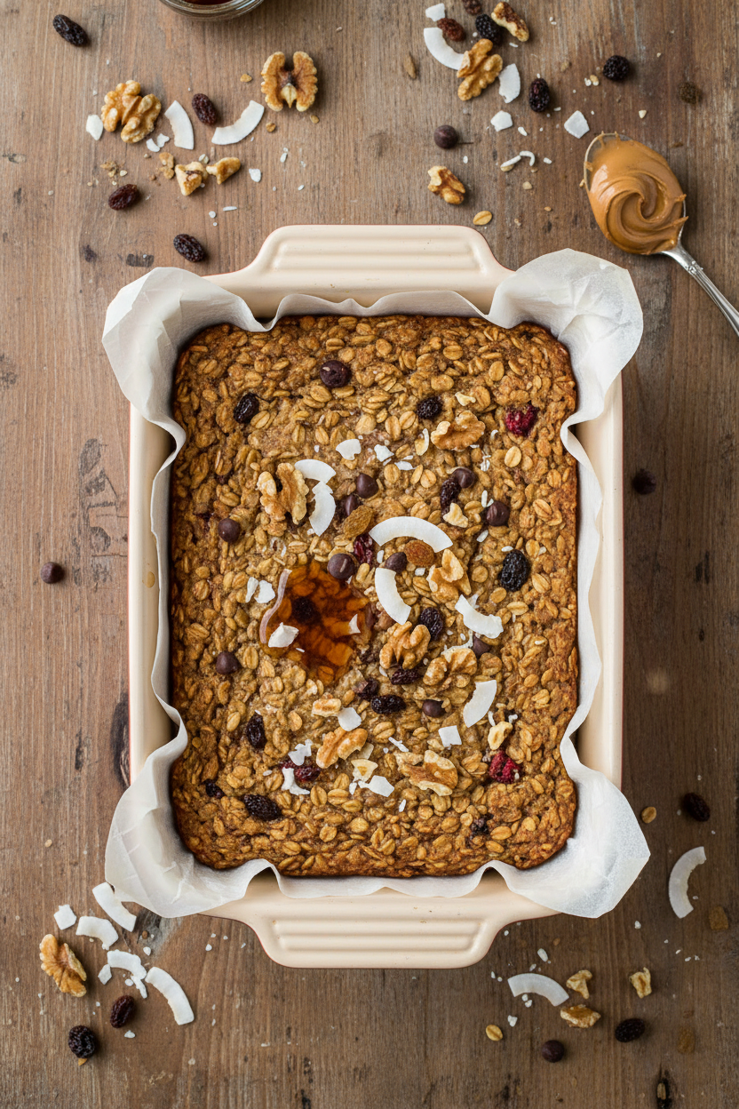 Banana Nut Baked Oatmeal Bars
