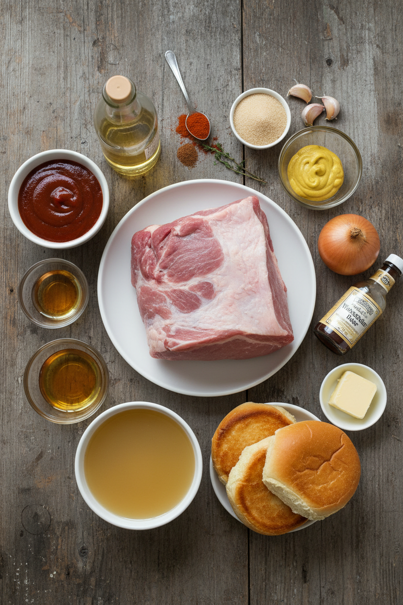 Big Batch Slow Cooker Pulled Pork Sandwiches