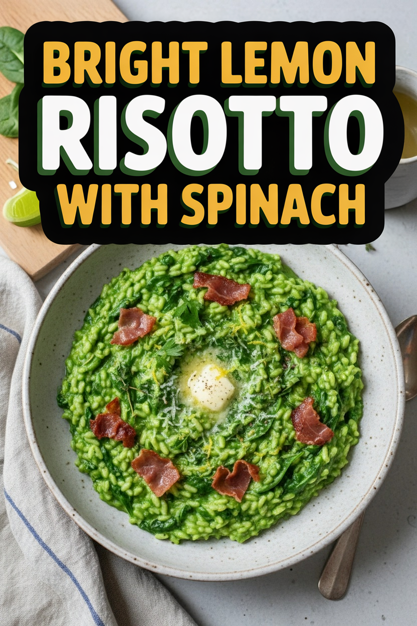 Bright Lemon Risotto with Spinach