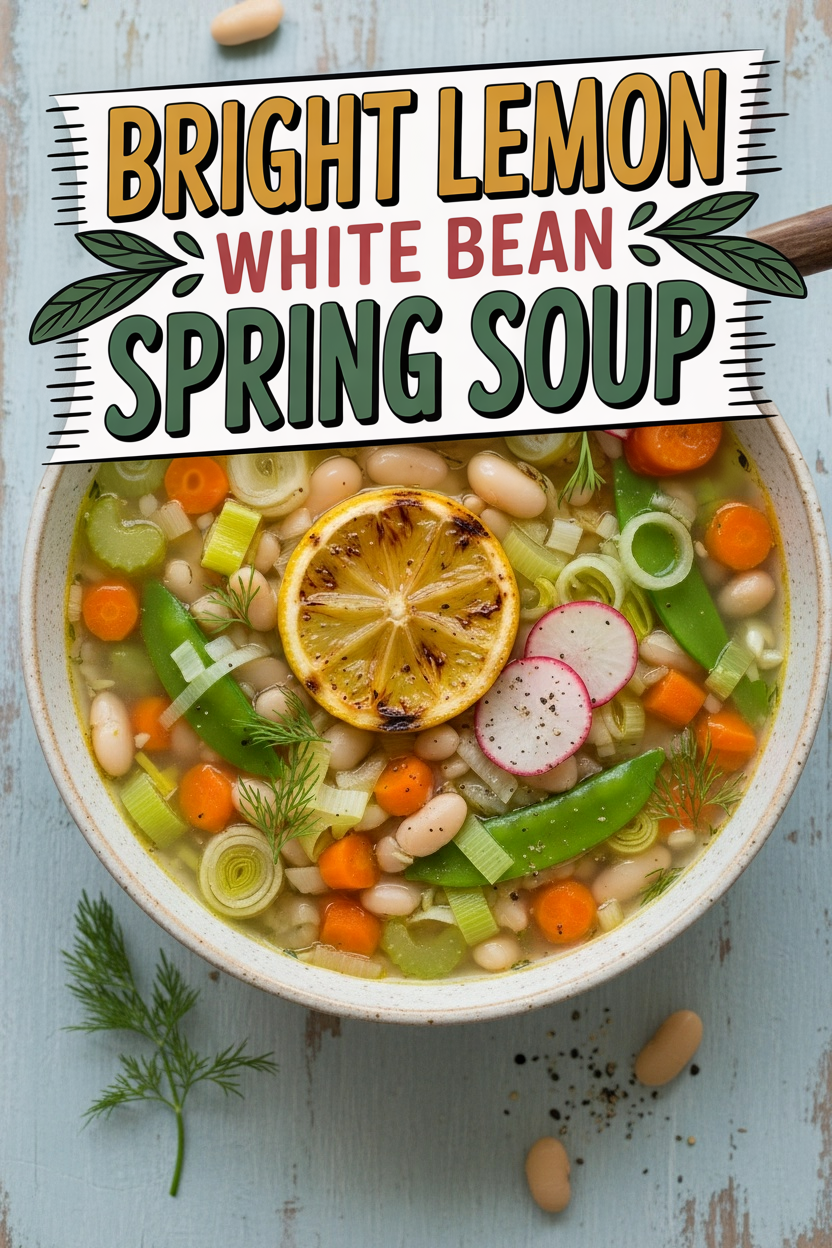 Bright Lemon White Bean Spring Soup