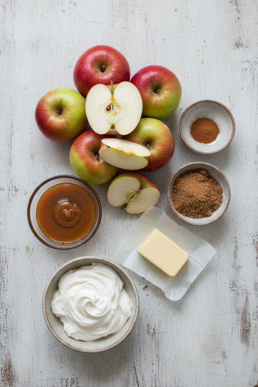 Caramelized Apple and Cream Layered Dessert