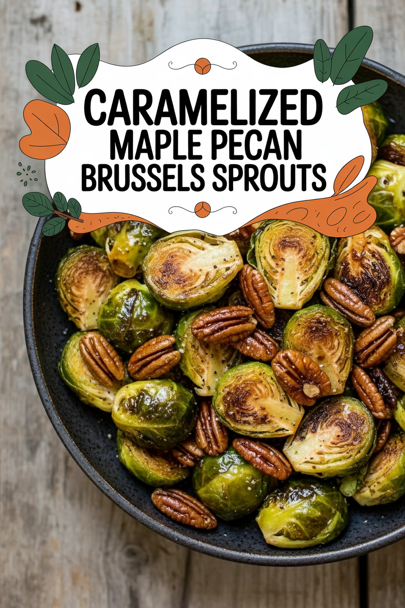 Caramelized Maple Pecan Brussels Sprouts