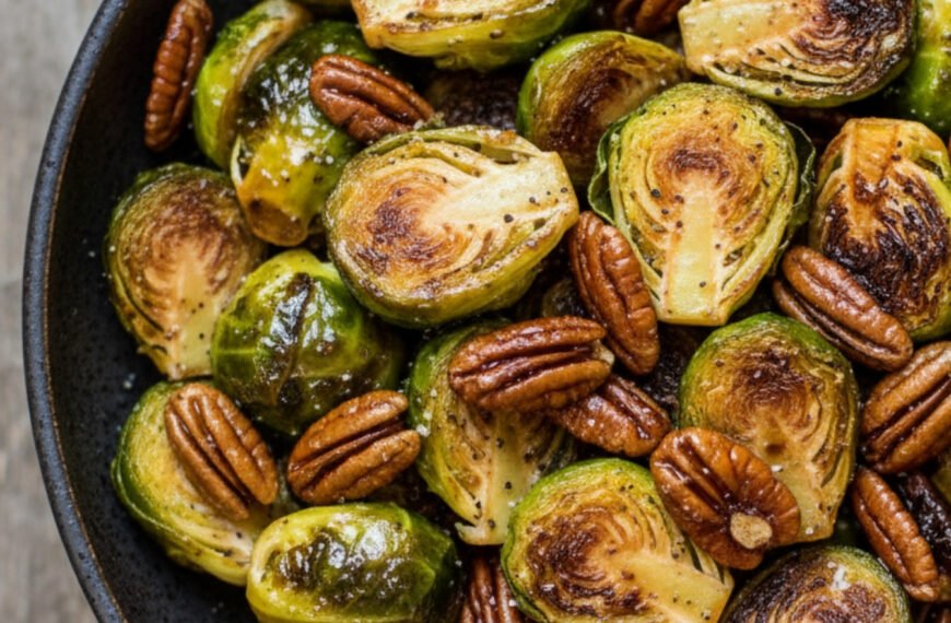 Caramelized Maple Pecan Brussels Sprouts