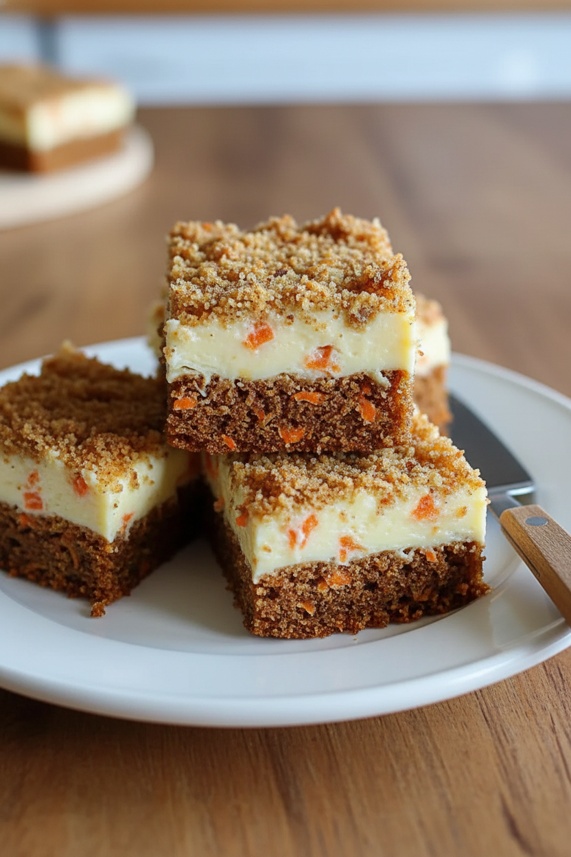 Carrot Cake Cream Cheese Bars Recipe