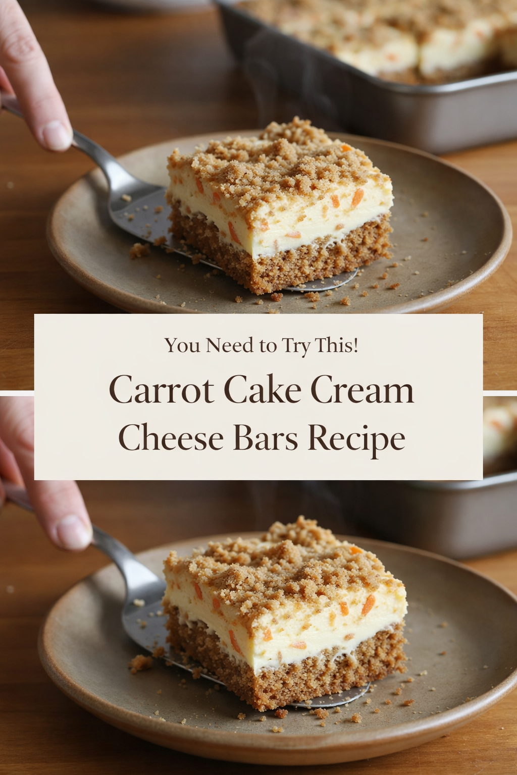 Carrot Cake Cream Cheese Bars Recipe