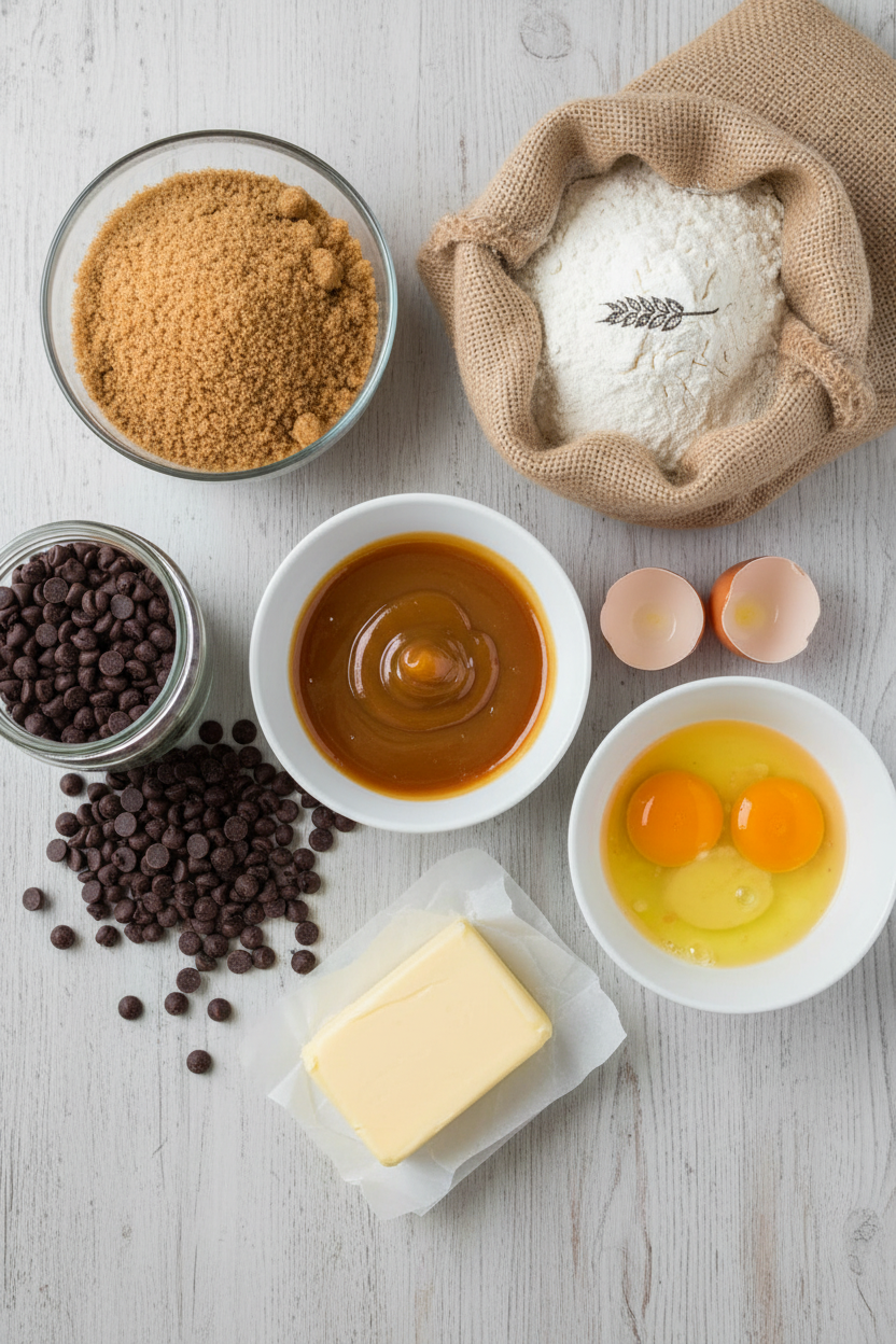 Chewy Caramel Chocolate Chip Cookie Bars Recipe