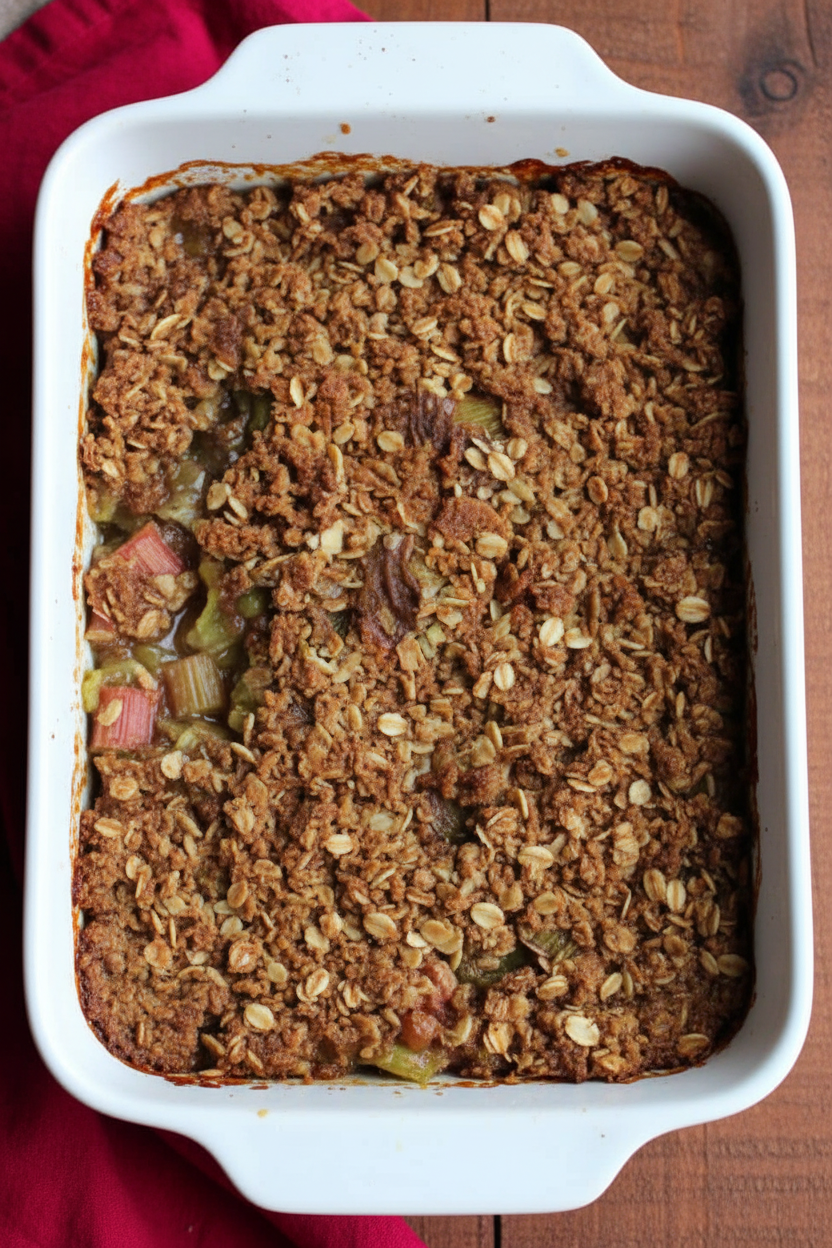 Classic Rhubarb Oat Crisp
