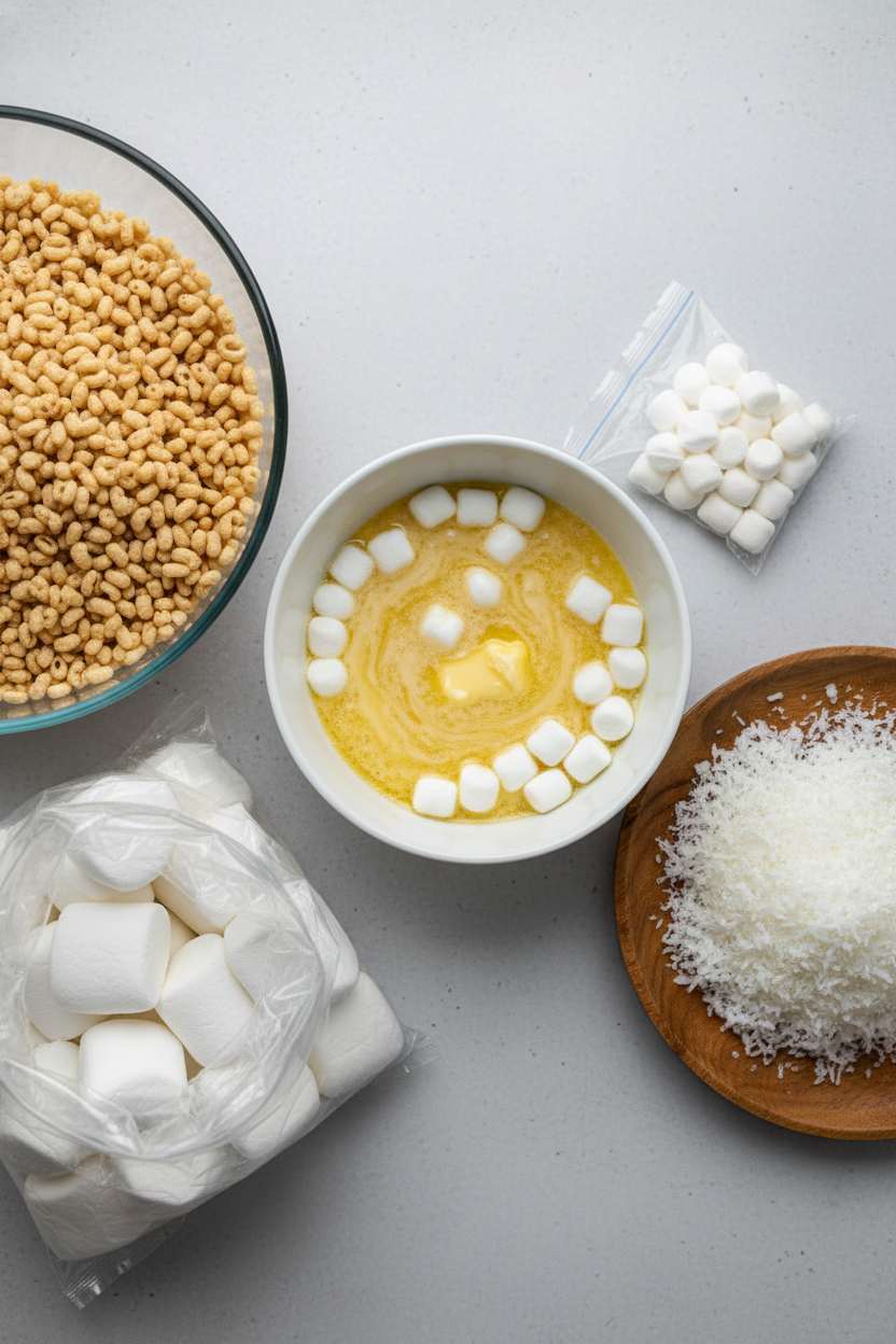 Coconut Rice Krispie Treats Recipe