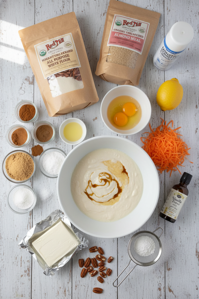 Cream Cheese Drizzled Carrot Cake Muffins