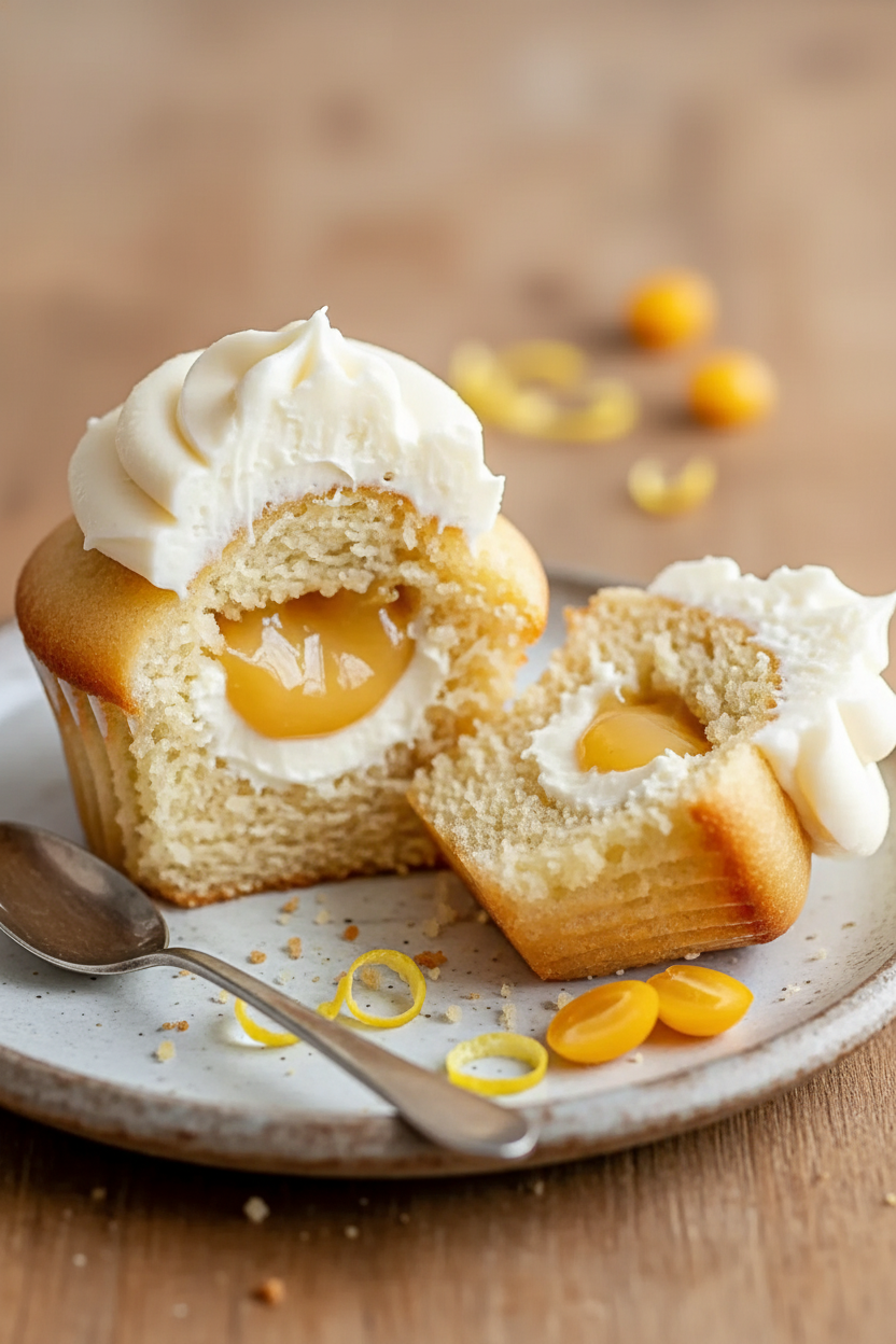 Cream Cheese Filled Peach Cupcakes Recipe