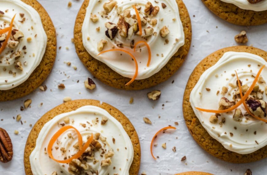 Soft Carrot Cake Cookies with Cream Cheese Frosting