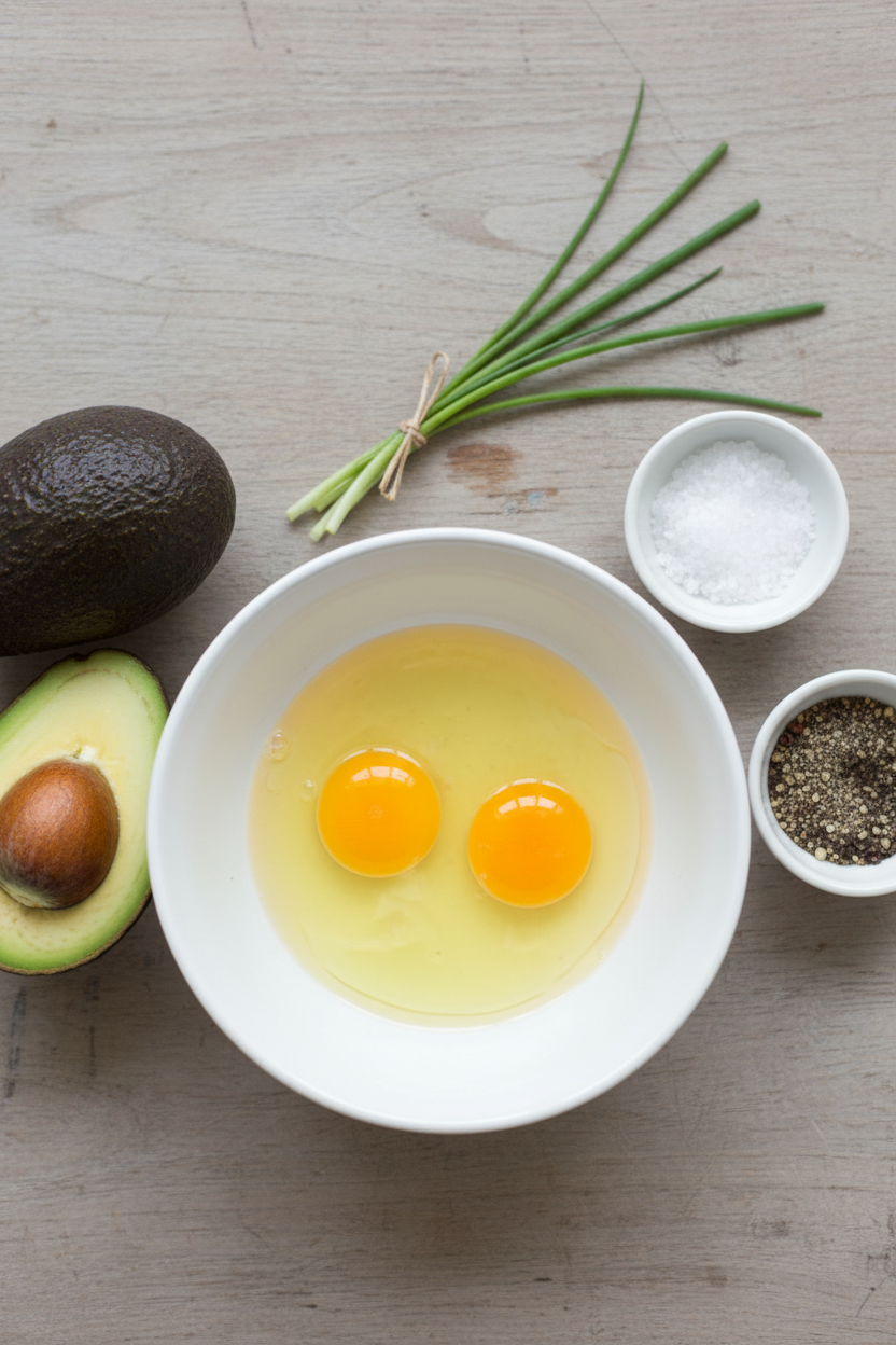 Creamy Avocado Baked Eggs