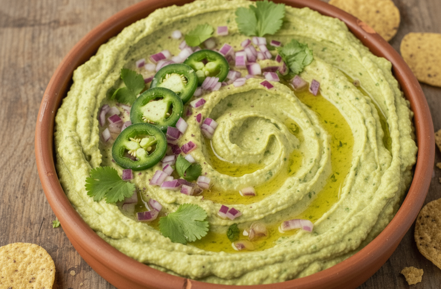 Creamy Avocado Cilantro Lime Hummus Recipe