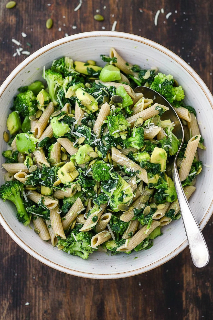 Creamy Avocado Spinach Pasta