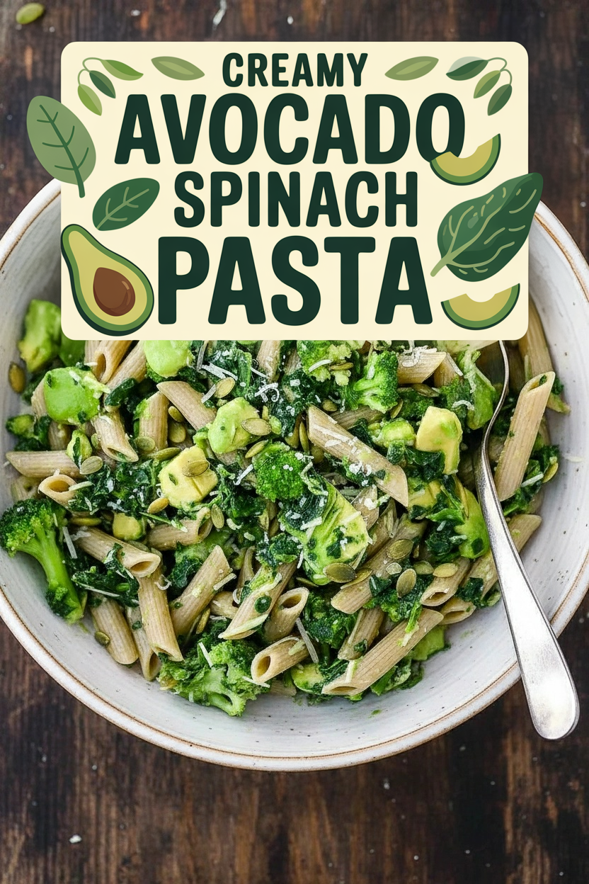 Creamy Avocado Spinach Pasta