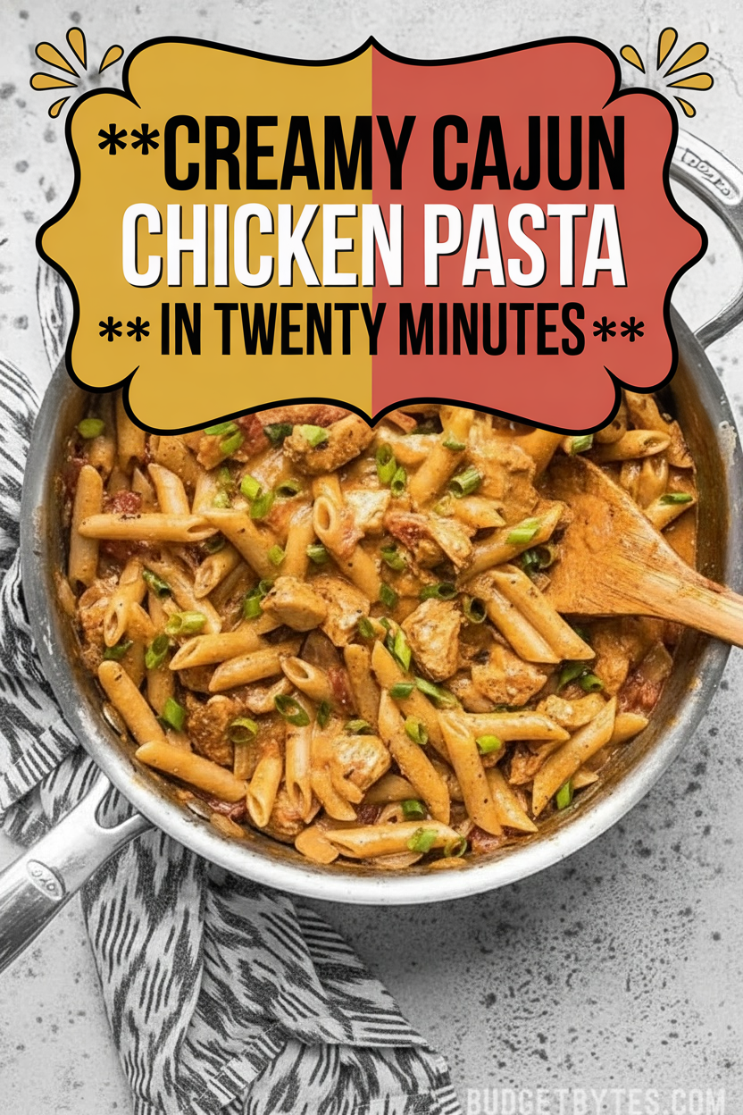 Creamy Cajun Chicken Pasta in Twenty Minutes