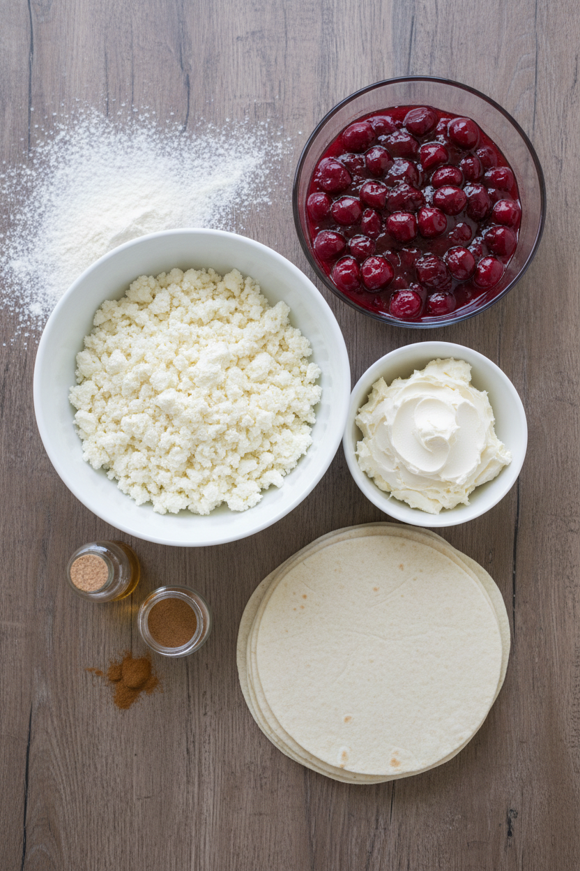 Creamy Cherry Cinnamon Tortilla Roll-Ups
