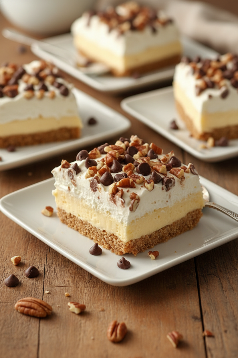 Creamy Chocolate Chip Cheesecake Bars Recipe