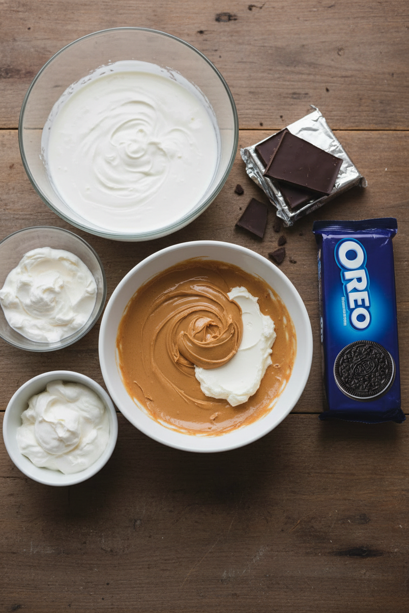 Creamy Chocolate Peanut Butter Swirl Pie