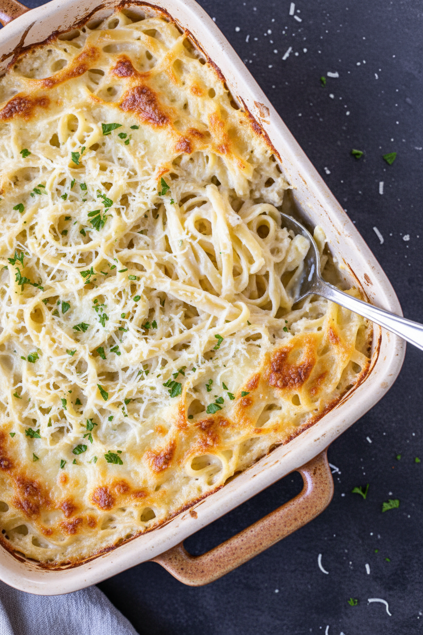 Creamy Cottage Cheese Alfredo Pasta
