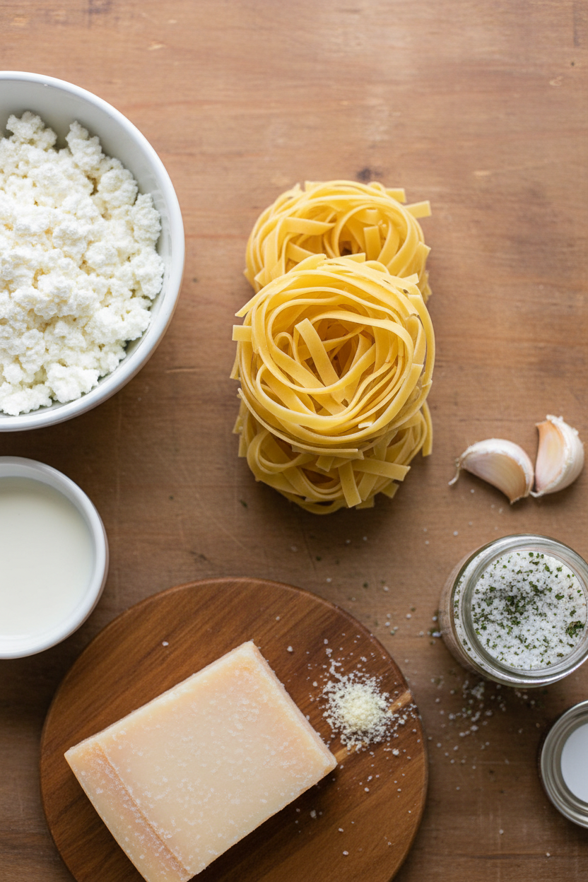 Creamy Cottage Cheese Alfredo Pasta