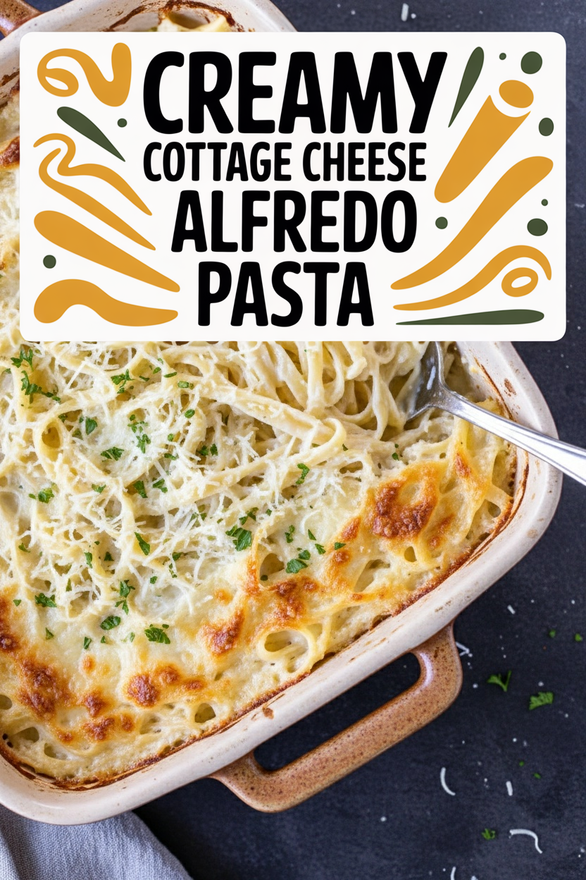 Creamy Cottage Cheese Alfredo Pasta