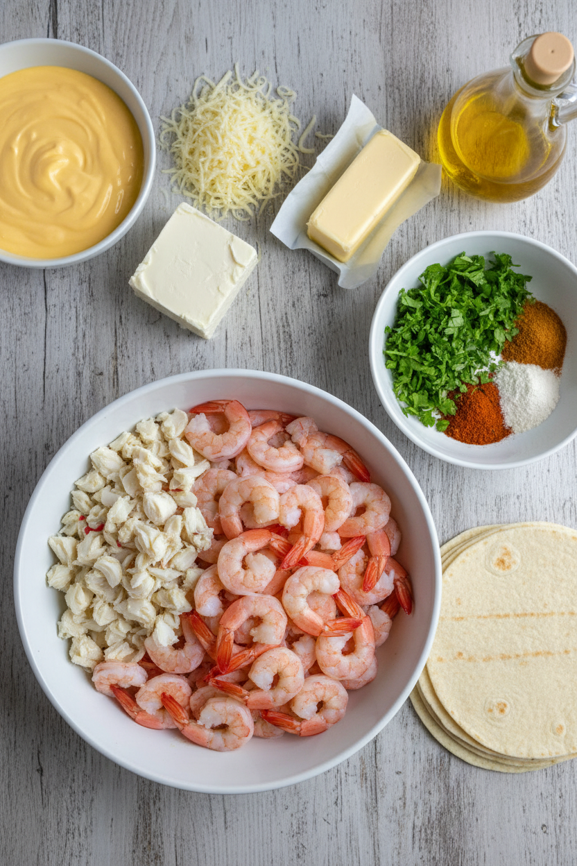 Creamy Crab and Shrimp Queso Dip