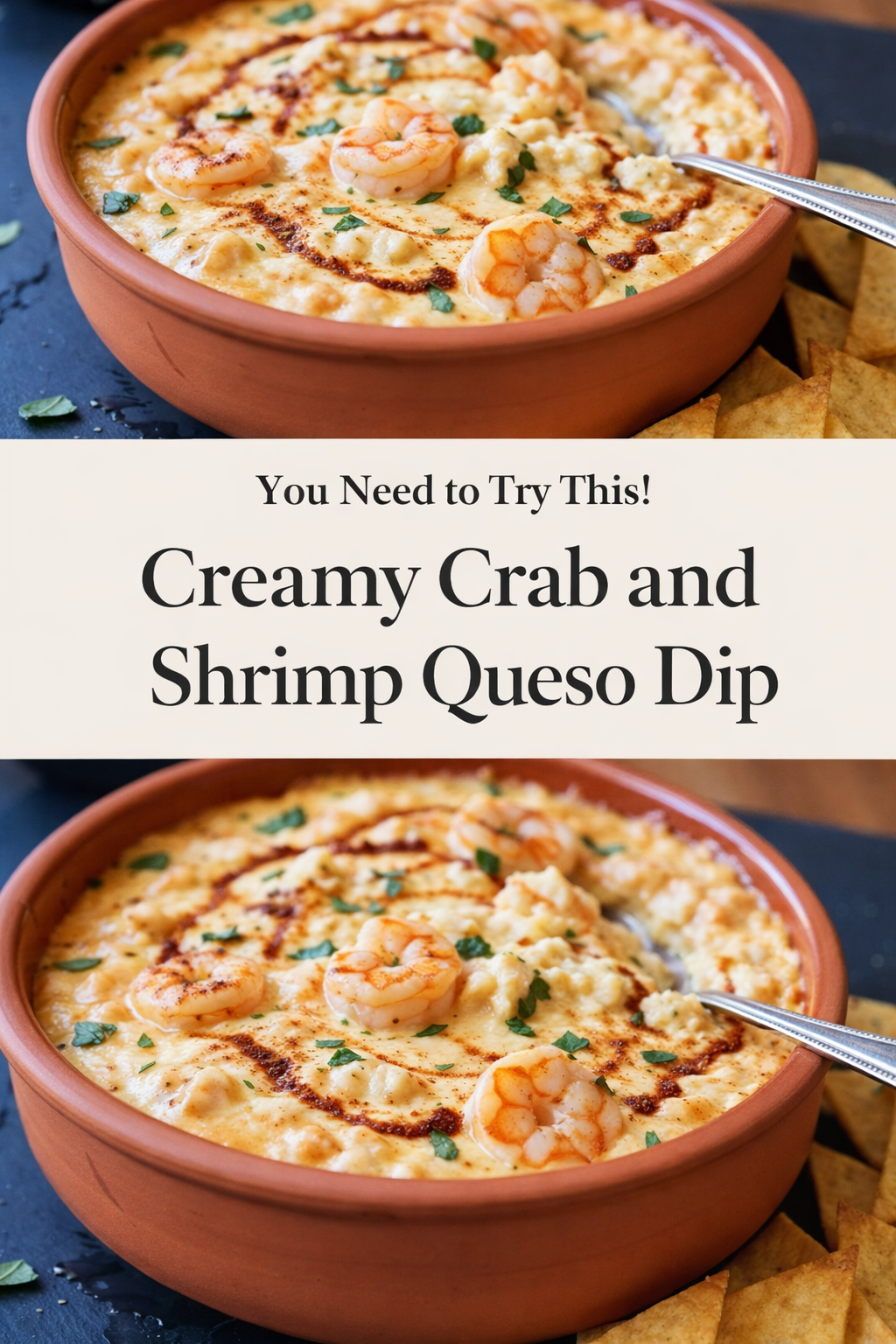 Creamy Crab and Shrimp Queso Dip