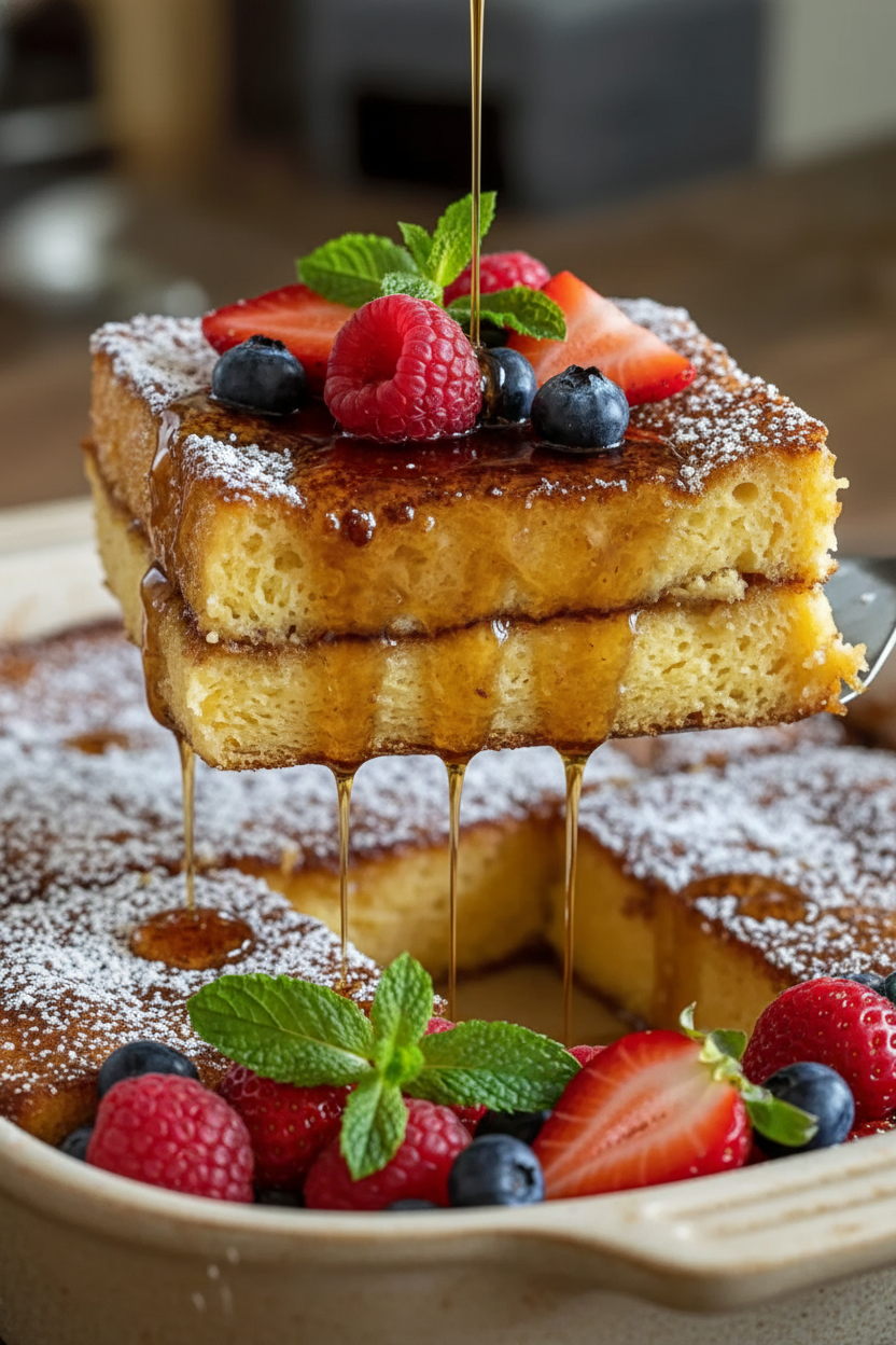 Creamy Custard French Toast Bake