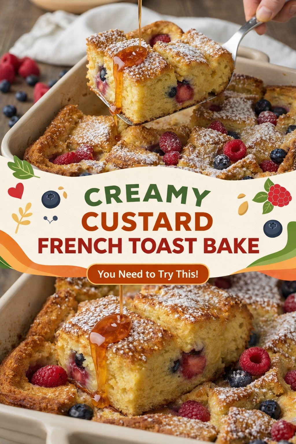 Creamy Custard French Toast Bake