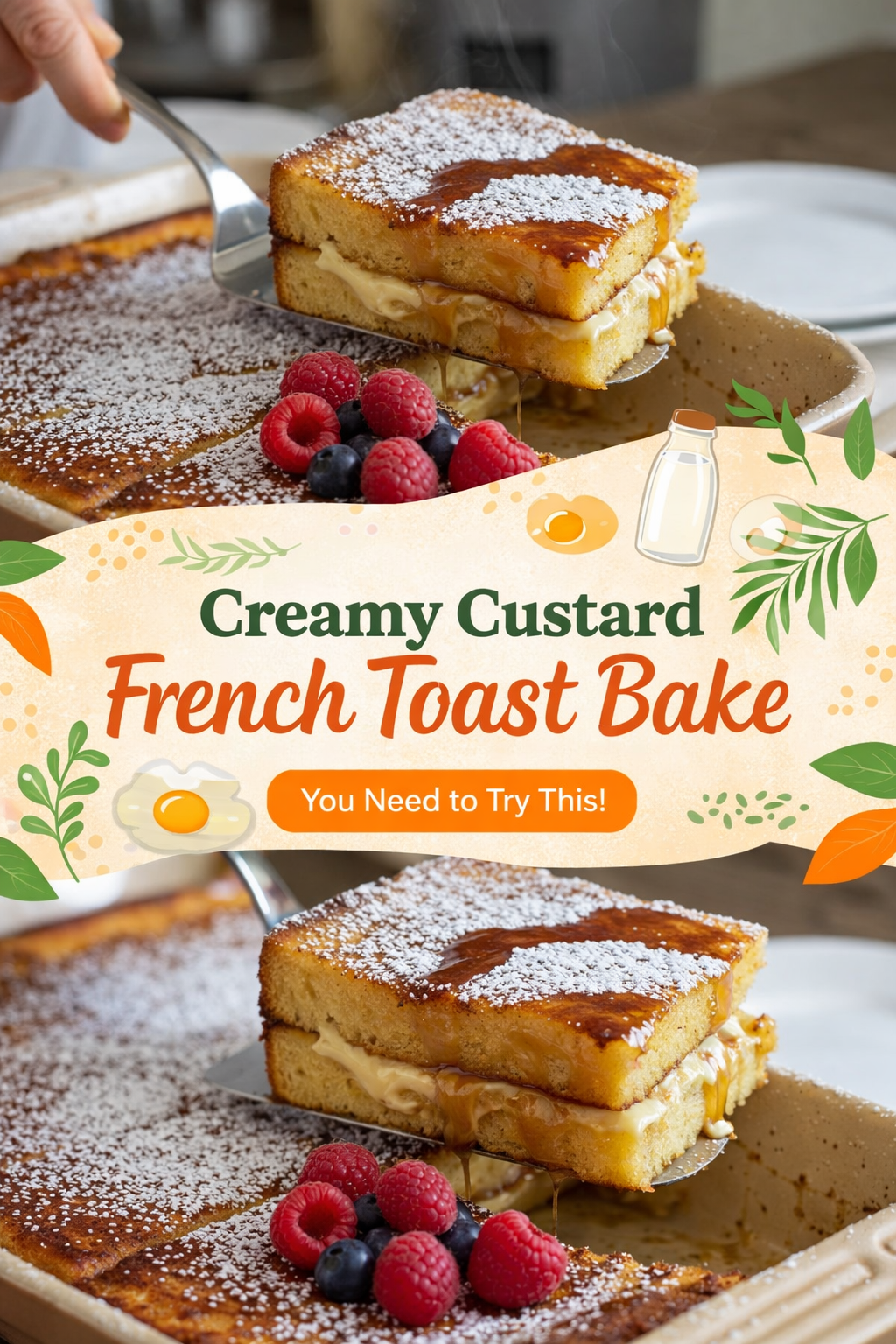 Creamy Custard French Toast Bake