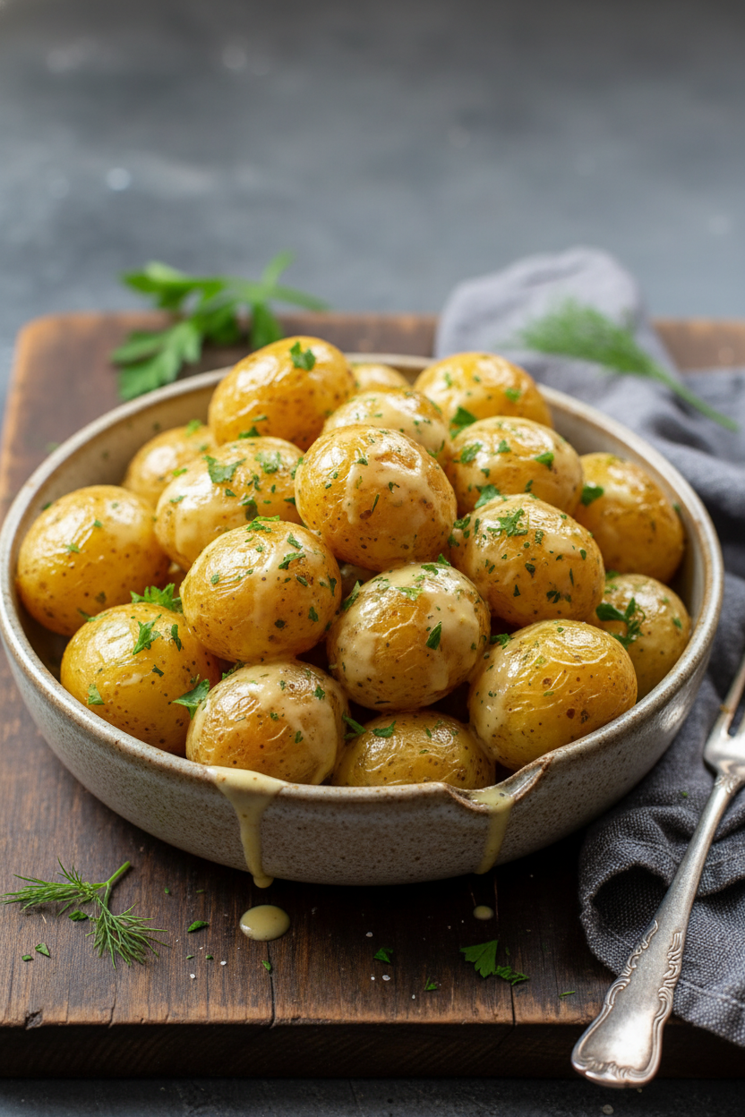 Creamy Garlic Parmesan Potatoes Recipe