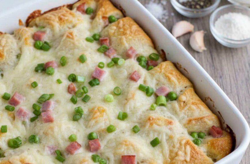 Ham and Pea Crescent Casserole